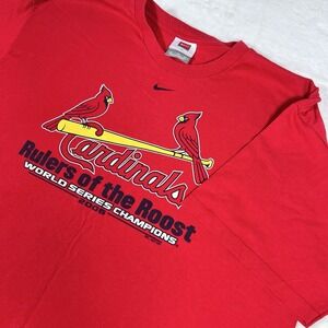 Vintage 2006 Nike Team St Louis Cardinals World Series T-Shirt Men's Size XL Red